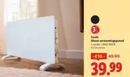 Lidl Tronic Glazen verwarmings paneel aanbieding