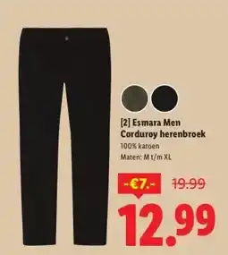 Lidl [2] Esmara Men Corduroy herenbroek aanbieding