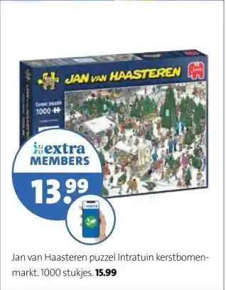 Intratuin Jan van Haasteren puzzel Intratuin kerstbomen- aanbieding