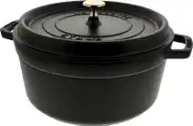 Amazon Staub Gietijzeren braadpan / cocotte, rond 26 cm, 5 L, zwart aanbieding