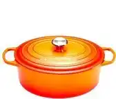 Amazon LE CREUSET Signature Braadpan met deksel ovaal geëmailleerd gietijzer, 31 cm, oranjerood aanbieding