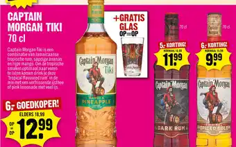 Dirck 3 Captain morgan tiki 70 cl aanbieding