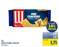 Makro LU mini cracker naturel Pak 250 g aanbieding