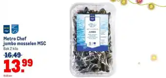 Makro Metro Chef jumbo mosselen MSC aanbieding
