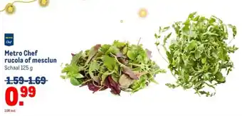 Makro Metro Chef rucola of mesclun aanbieding