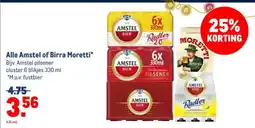 Makro Alle Amstel of Birra Moretti aanbieding