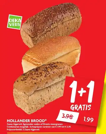 Dekamarkt Hollander brood aanbieding