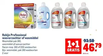 Makro Robijn Professional wasverzachter of wasmiddel aanbieding