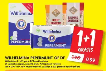 Dekamarkt Wilhelmina pepermunt of df 2 of 3-pack aanbieding