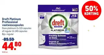 Makro Dreft Platinum Professional vaatwascapsules aanbieding