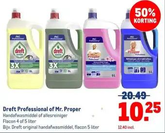 Makro Dreft Professional of Mr. Proper aanbieding