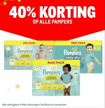 Makro Op alle pampers aanbieding