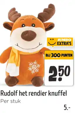 Jumbo Rudolf het rendier knuffel aanbieding