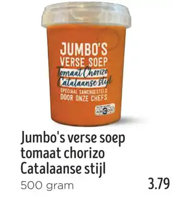 Jumbo Jumbo's verse soep tomaat chorizo Catalaanse stijl aanbieding