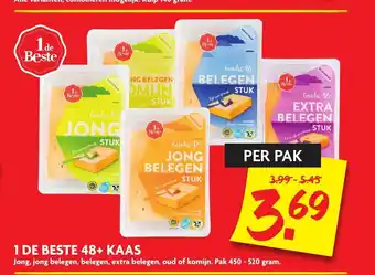 Dekamarkt 1 de beste 48+ kaas 2 voor pak 450 - 520 gram aanbieding