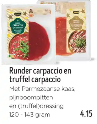 Jumbo Runder carpaccio en truffel carpaccio aanbieding
