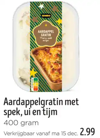 Jumbo Aardappelgratin met spek, ui en tijm aanbieding