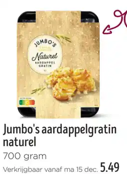 Jumbo Jumbo's aardappelgratin naturel aanbieding