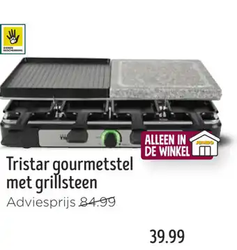 Jumbo Tristar gourmetstel met grillsteen aanbieding