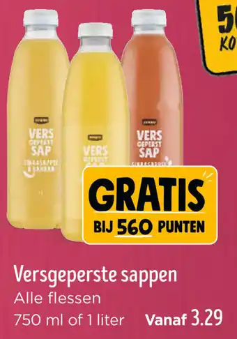 Jumbo Versgeperste sappen aanbieding
