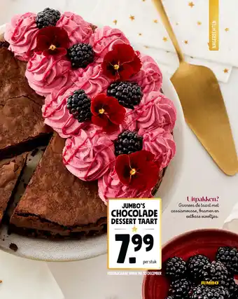 Jumbo's chocolade dessert taart