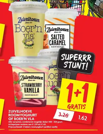 Dekamarkt Zuivelhoeve roomyoghurt of boer'n vla aanbieding