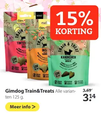 Boerenbond Gimdog train&treats 125g aanbieding