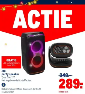 Makro JBLparty speaker aanbieding