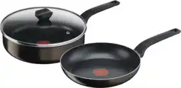 Coolblue Tefal Easy Cook & Clean Koekenpan 24 cm + Hapjespan met deksel 26 cm aanbieding