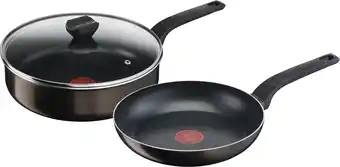 Coolblue Tefal Easy Cook & Clean Koekenpan 24 cm + Hapjespan met deksel 26 cm aanbieding