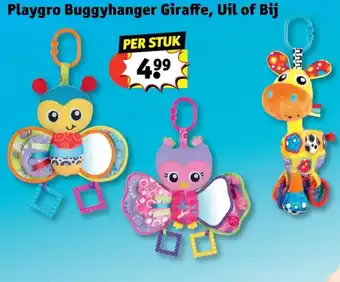 Kruidvat Playgro Buggyhanger Giraffe, Uil of Bij aanbieding