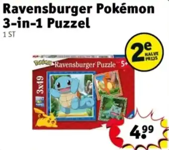 Kruidvat Ravensburger Pokémon 3-in-1 Puzzel aanbieding