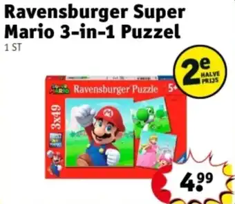 Kruidvat Ravensburger Super Mario 3-in-1 Puzzel aanbieding