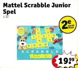Kruidvat Mattel Scrabble Junior Spel aanbieding