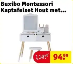 Kruidvat Buxibo Montessori Kaptafelset Hout met aanbieding