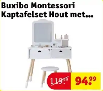 Kruidvat Buxibo Montessori Kaptafelset Hout met aanbieding