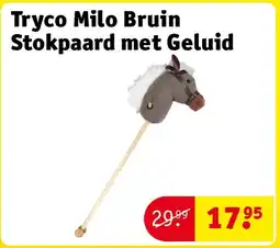 Kruidvat Tryco Milo Bruin Stokpaard met Geluid aanbieding