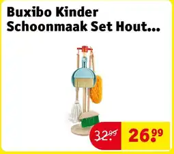Kruidvat Buxibo Kinder Schoonmaak Set Hout aanbieding