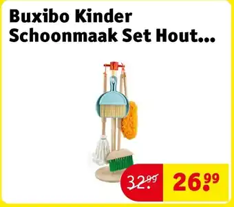 Kruidvat Buxibo Kinder Schoonmaak Set Hout aanbieding
