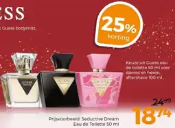 Trekpleister Keuze uit Guess eau de toilette 50 ml voor dames en heren, aftershave 100 ml. aanbieding