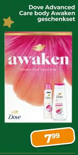 Trekpleister Dove Advanced Care body Awaken geschenkset aanbieding