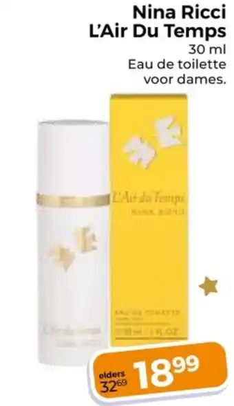 Trekpleister Nina Ricci L'Air Du Temps aanbieding