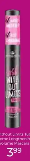 Trekpleister Lash without Limits Tubing Extreme Lengthening & Volume Mascara aanbieding