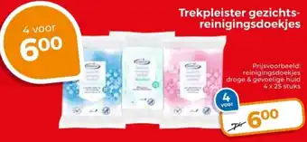 Trekpleister Trekpleister gezichtsreinigingsdoekjes aanbieding