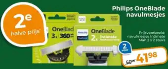 Trekpleister Philips OneBlade navulmesjes aanbieding