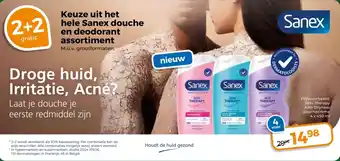 Trekpleister Keuze uit het hele Sanex douche en deodorant assortiment aanbieding