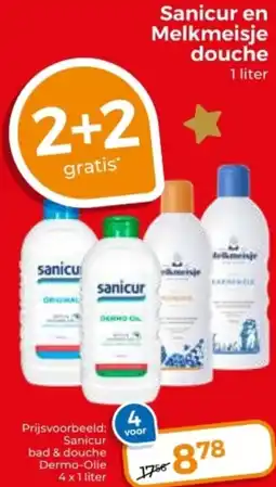 Trekpleister Sanicur en Melkmeisje douche aanbieding