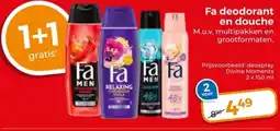 Trekpleister Fa deodorant en douche aanbieding