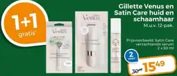 Trekpleister Gillette Venus en Satin Care huid en schaamhaar aanbieding