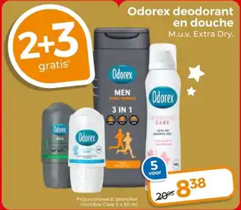 Trekpleister Odorex deodorant en douche aanbieding